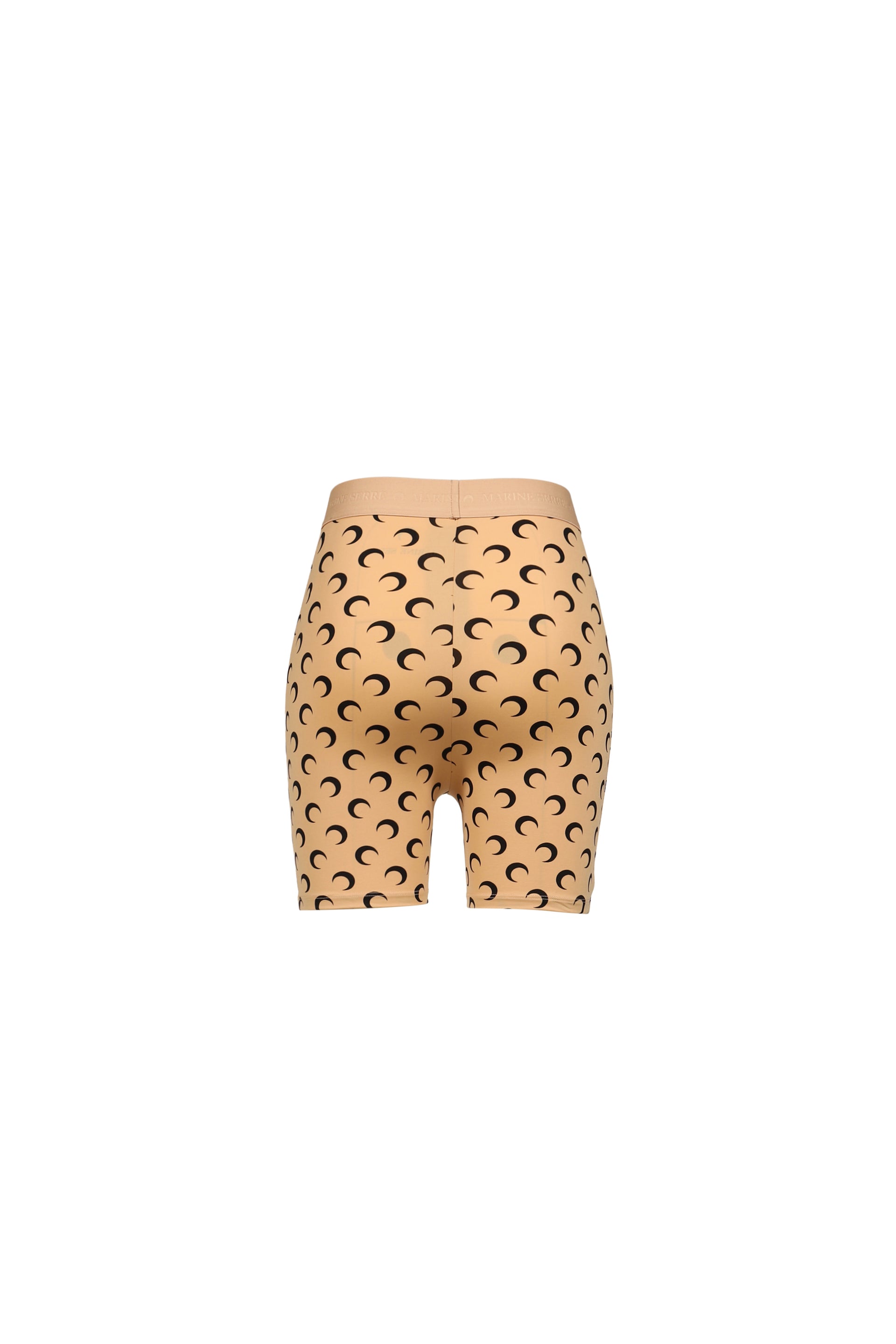 MOON PRINTED JERSEY MINI SHORTS / TAN