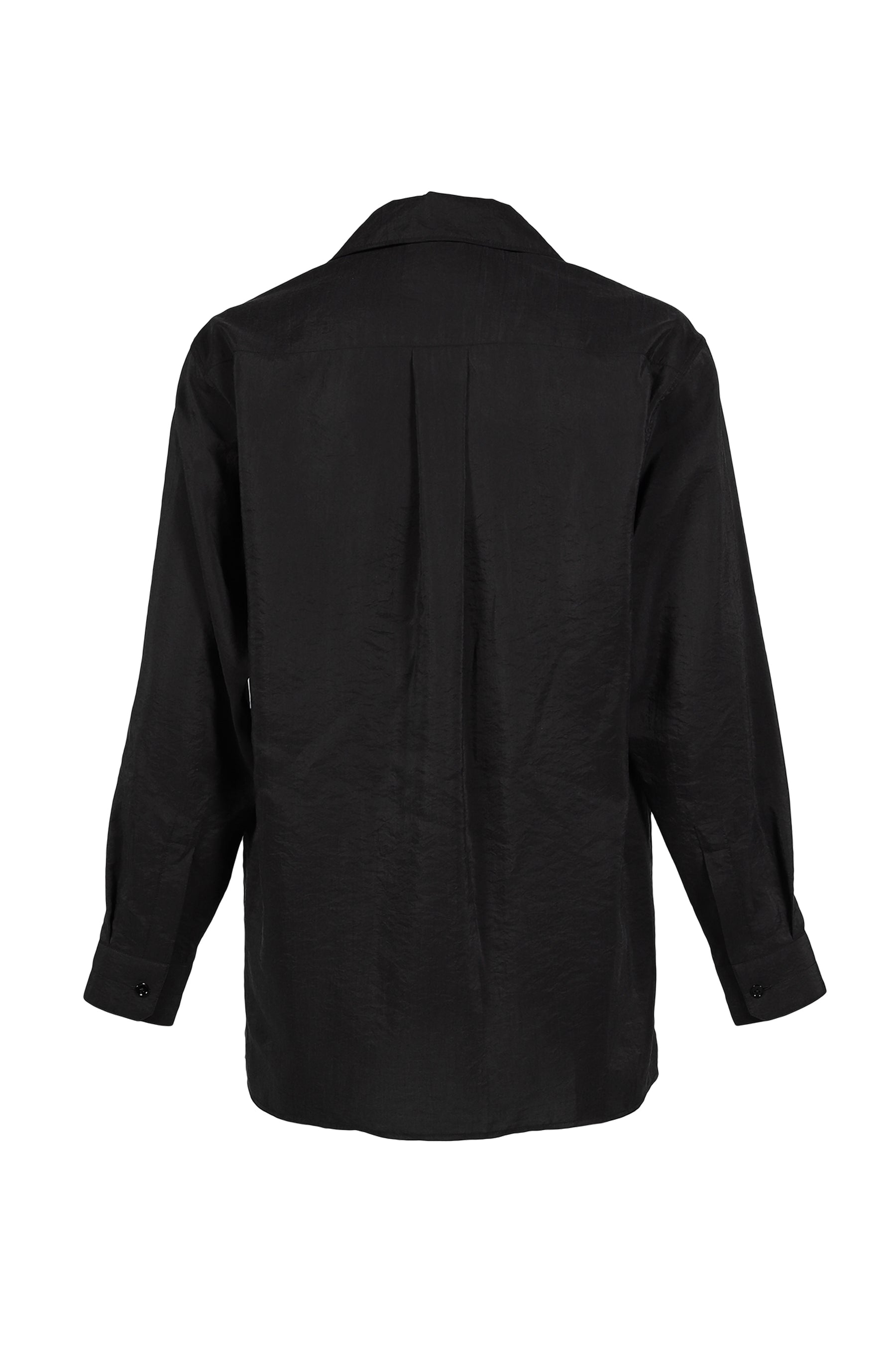 CONVERTIBLE COLLAR SHIRT / BLK
