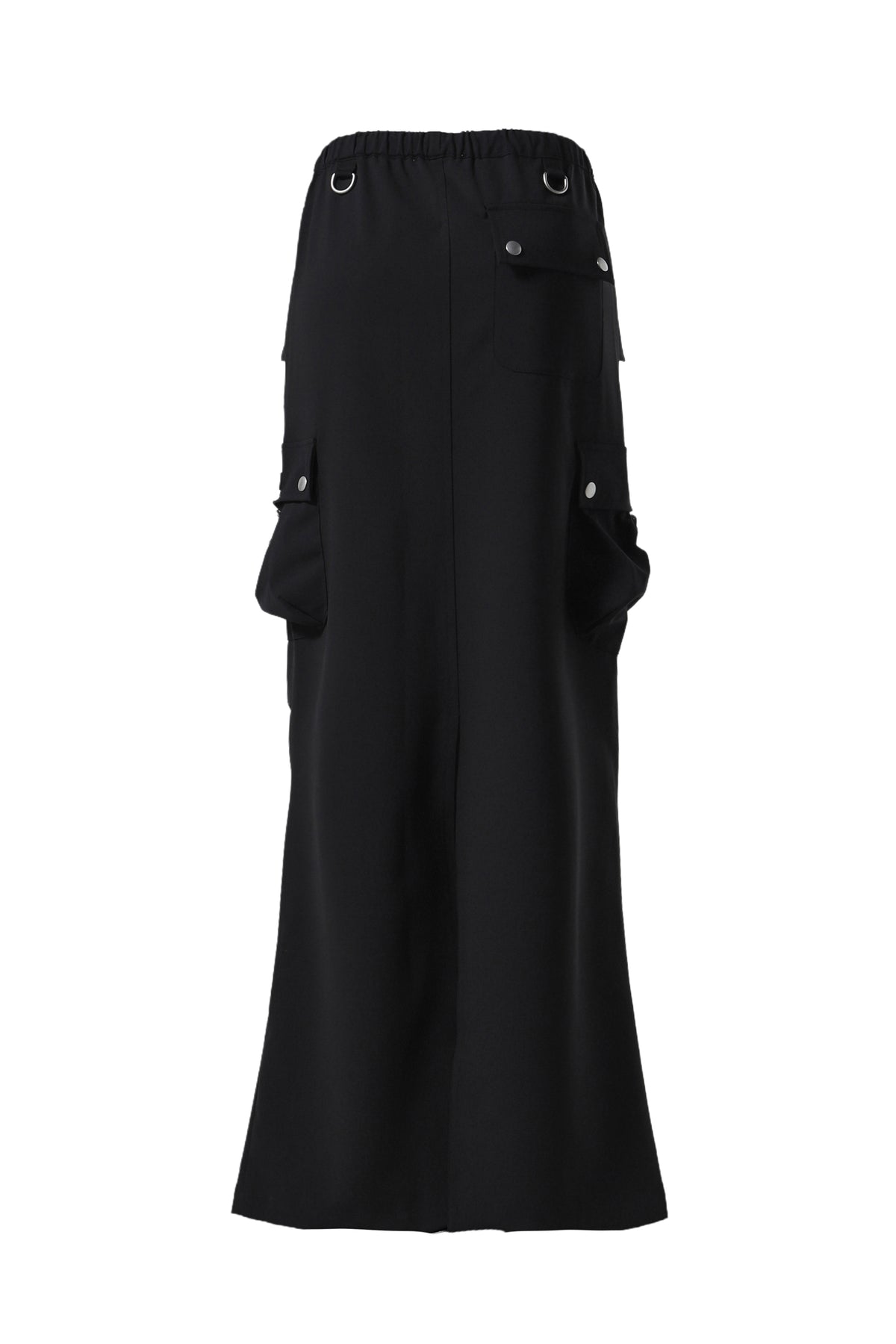 TAILORED CARGO MAXI SKIRT / BLK