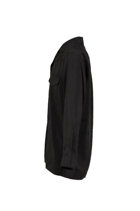CONVERTIBLE COLLAR SHIRT / BLK