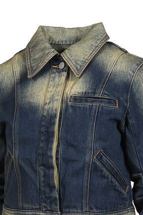 LOOSED SLEEVE DENIM JACKET / BLUE
