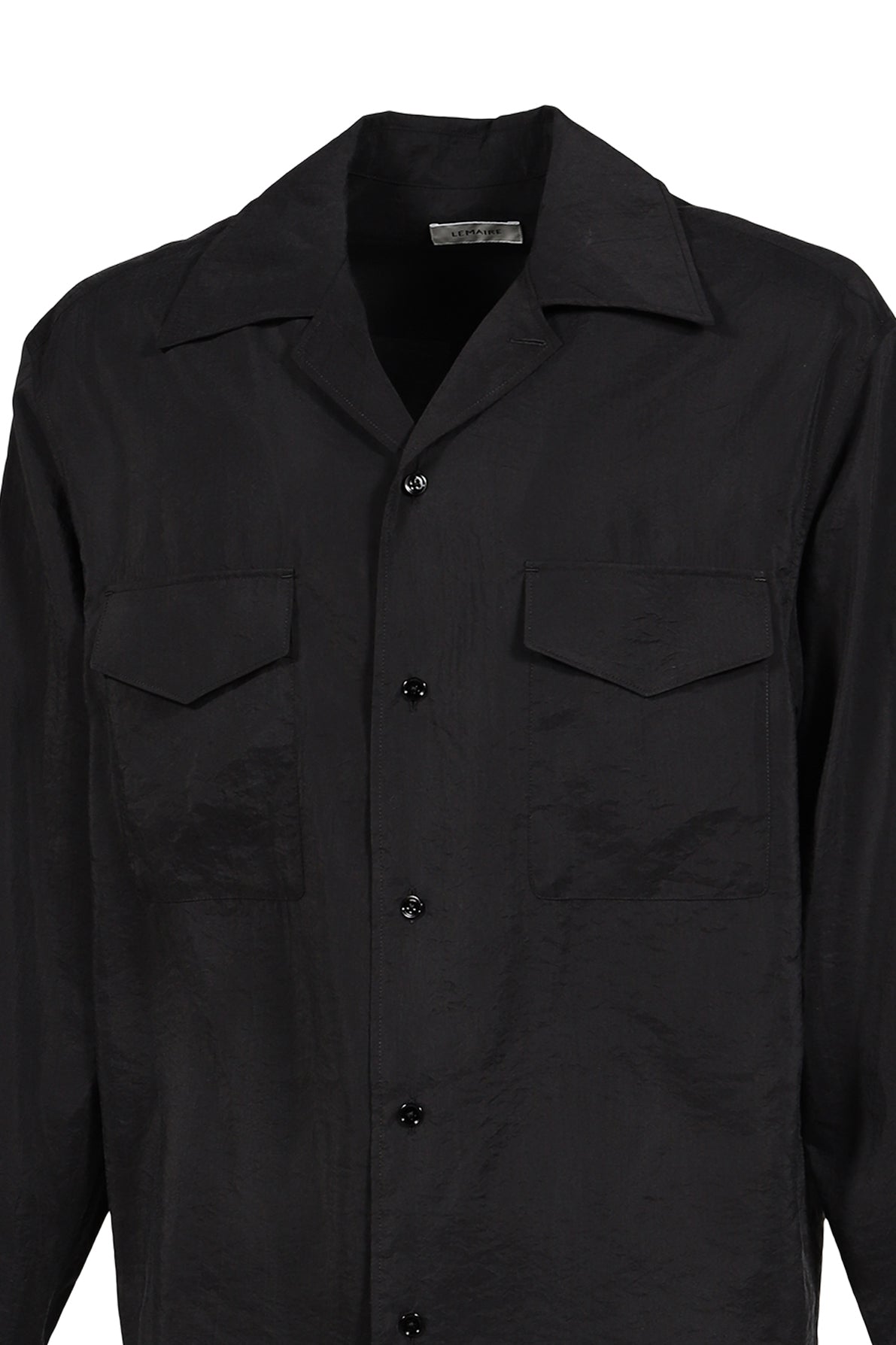 CONVERTIBLE COLLAR SHIRT / BLK