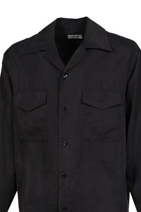 CONVERTIBLE COLLAR SHIRT / BLK