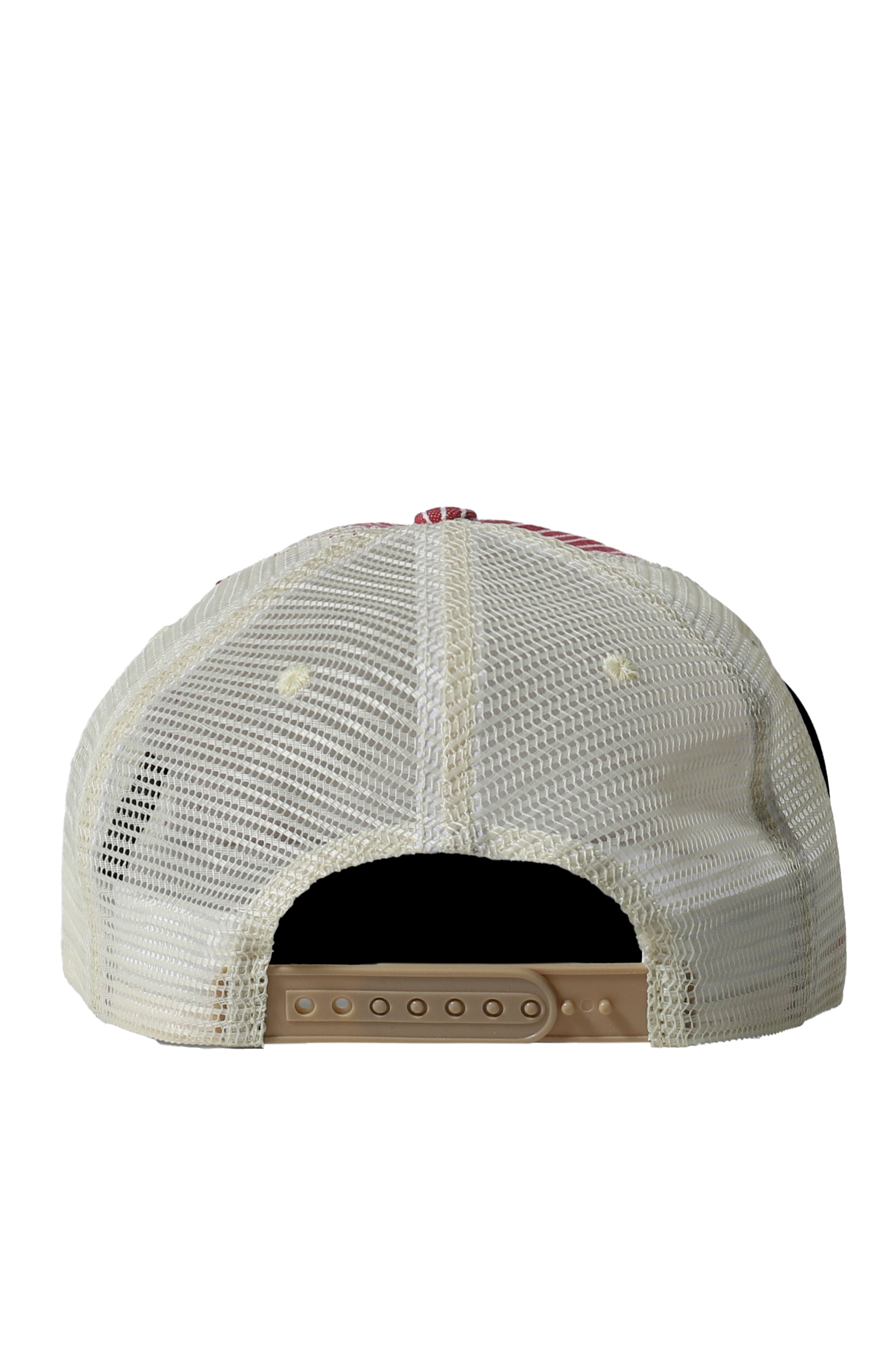 RED STRIPED TOBACCO TRUCKER HAT / OS