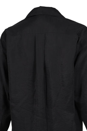 CONVERTIBLE COLLAR SHIRT / BLK