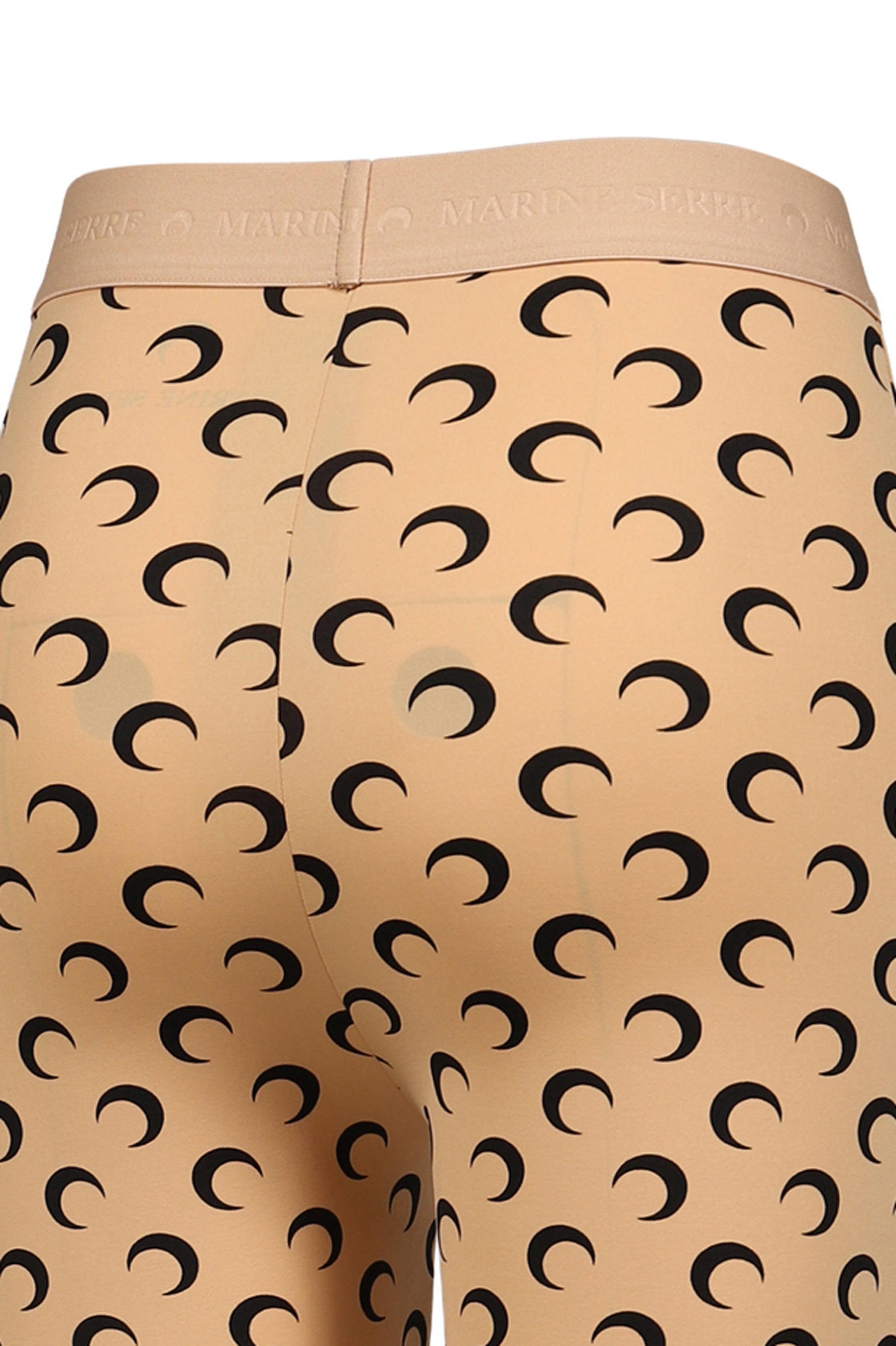 MOON PRINTED JERSEY MINI SHORTS / TAN