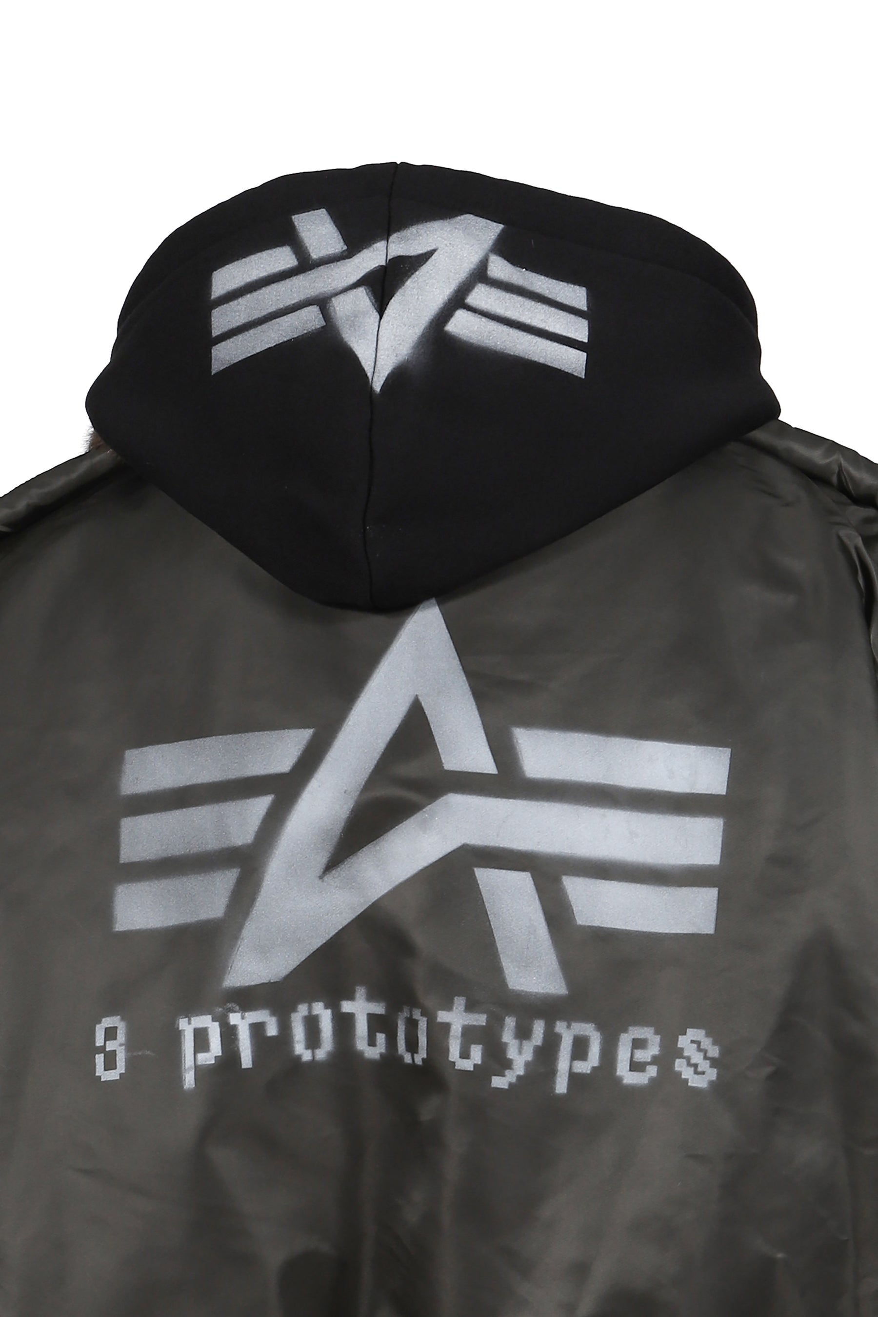 TECHNICAL NYLON+FUR KHAKI FUR LINED BOMBER / KHA