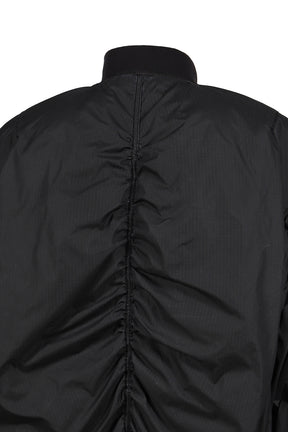 BLACK WASHED NYLON BOMBER / BLK