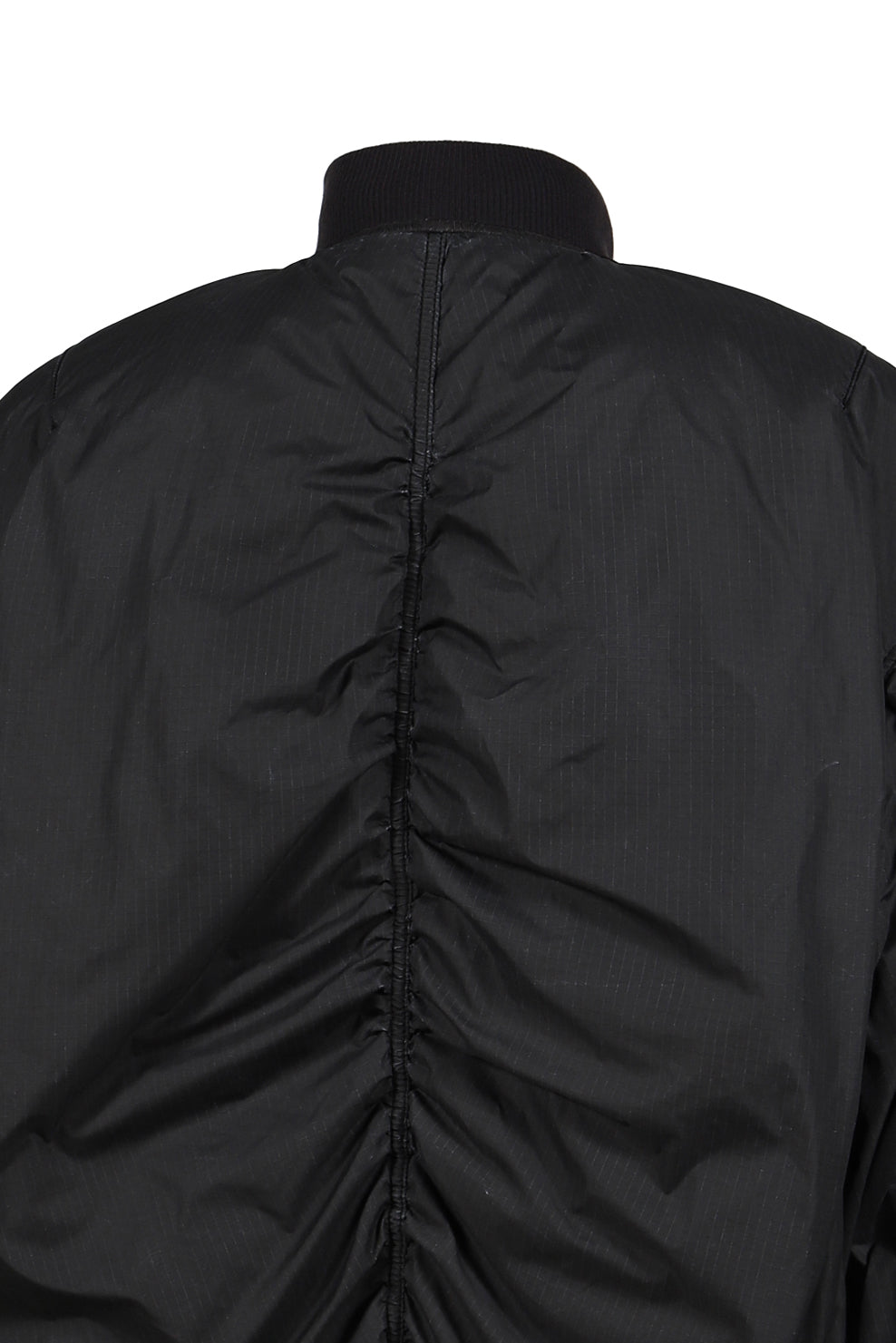 BLACK WASHED NYLON BOMBER / BLK