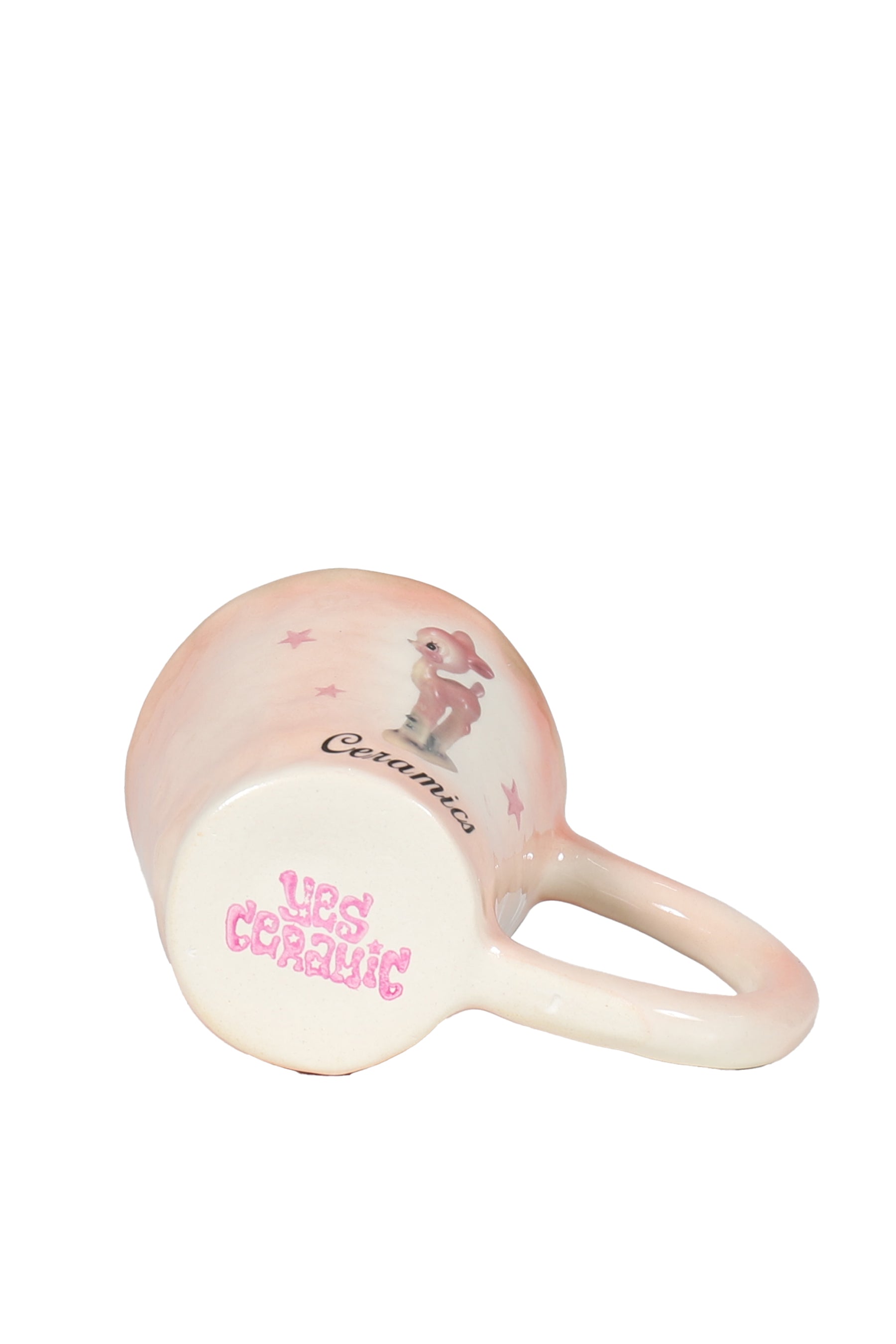 VINTAGE "CERAMIC" PINK DEER UGLY MUG / PINK