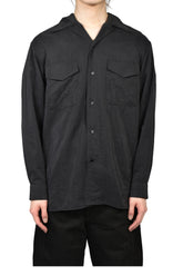 CONVERTIBLE COLLAR SHIRT / BLK
