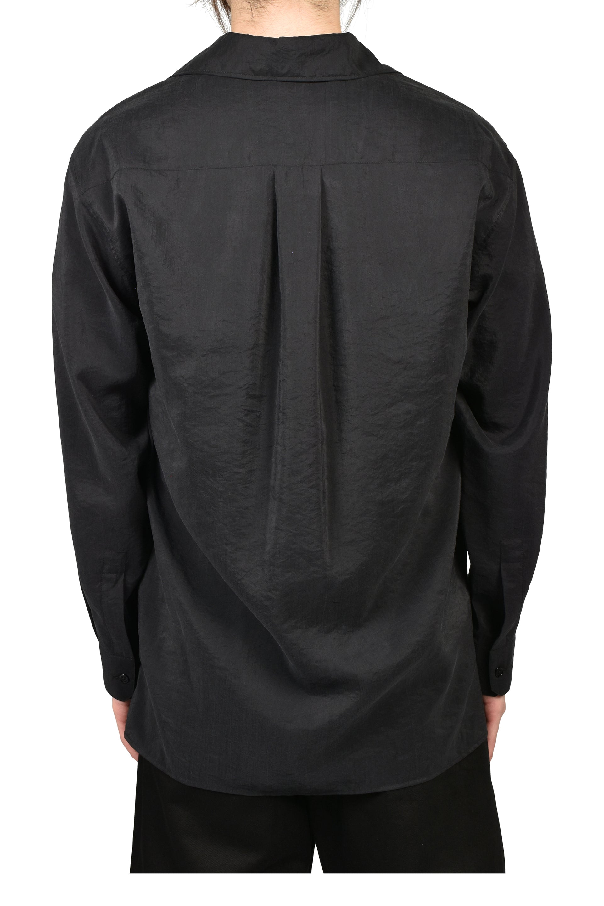 CONVERTIBLE COLLAR SHIRT / BLK