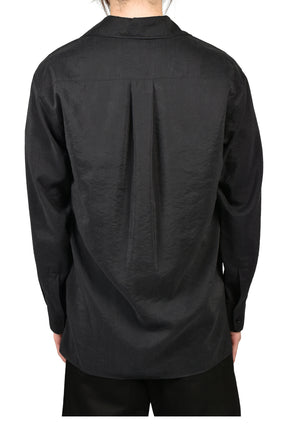 CONVERTIBLE COLLAR SHIRT / BLK