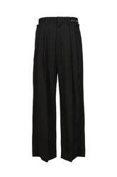 "BILLY" SAILOR SUPER WIDE SLACKS / BLK