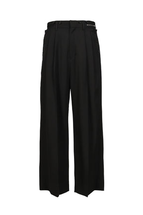 "BILLY" SAILOR SUPER WIDE SLACKS / BLK
