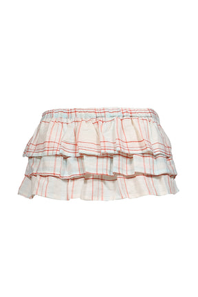 JARDIN CHECKS SHORTS / WHT
