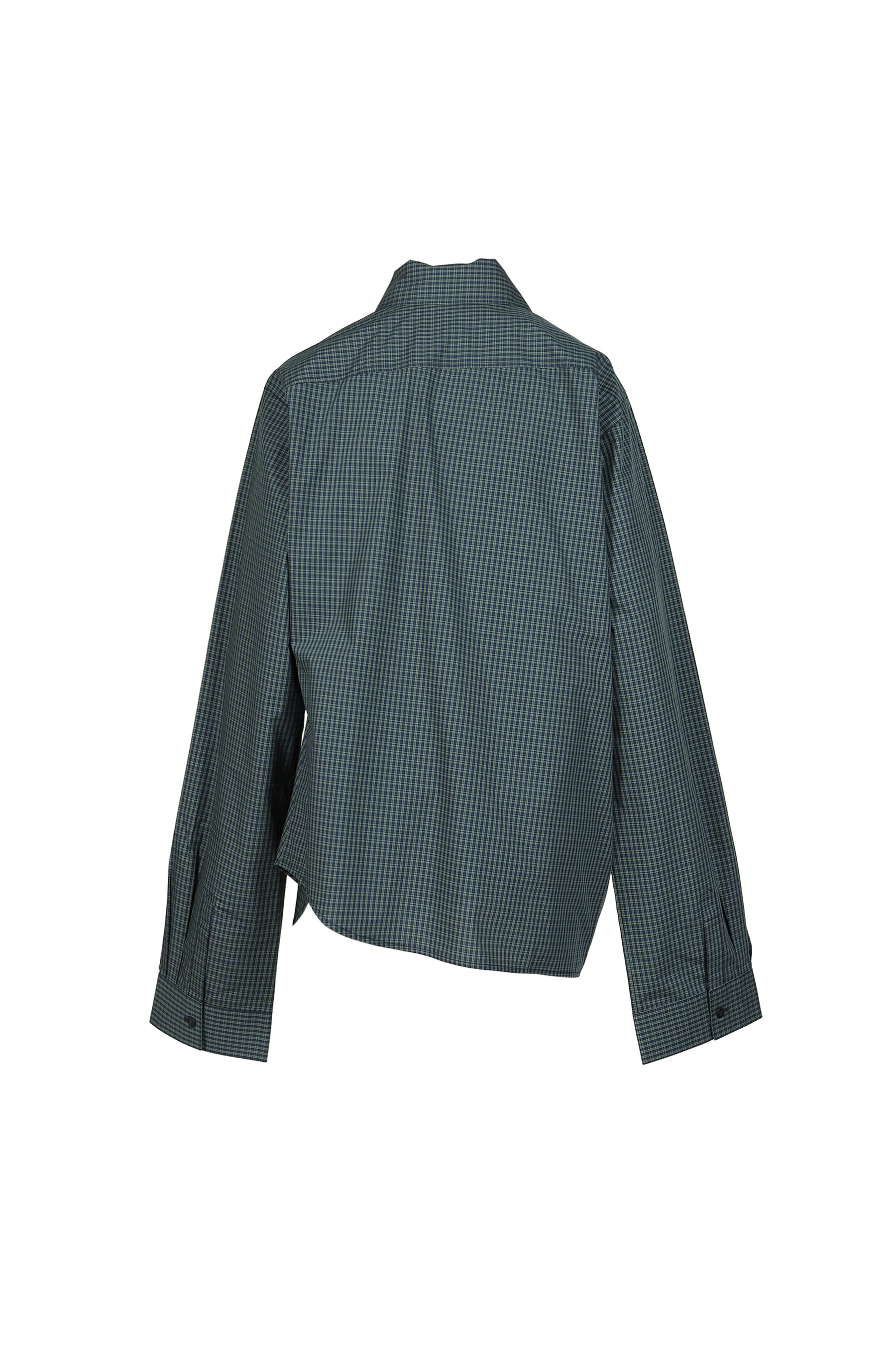 TWISTED CHECK SHIRT / GRN CHECKED