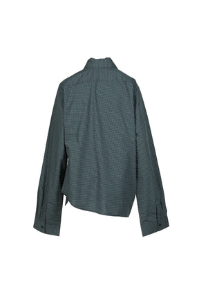 TWISTED CHECK SHIRT / GRN CHECKED