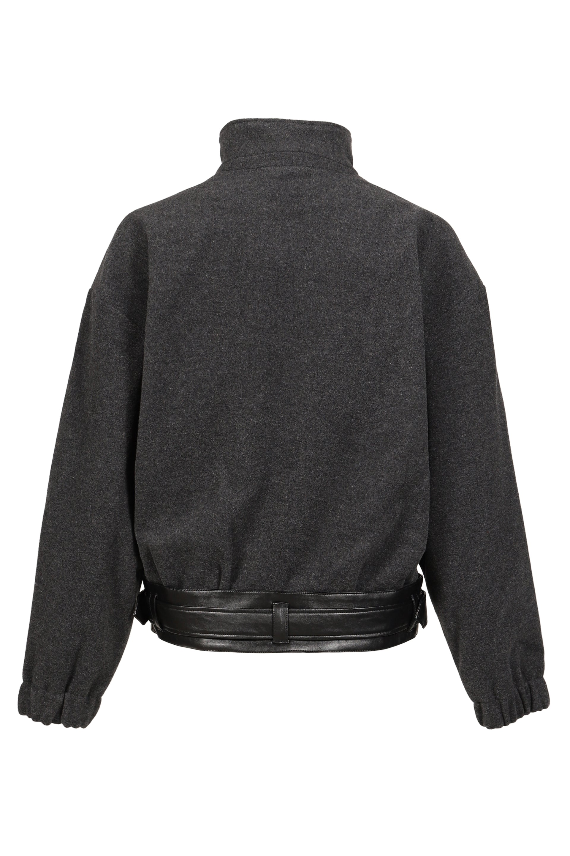 ALLIANCE BELTED WOOL JACKET / D. GRY