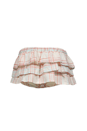 JARDIN CHECKS SHORTS / WHT
