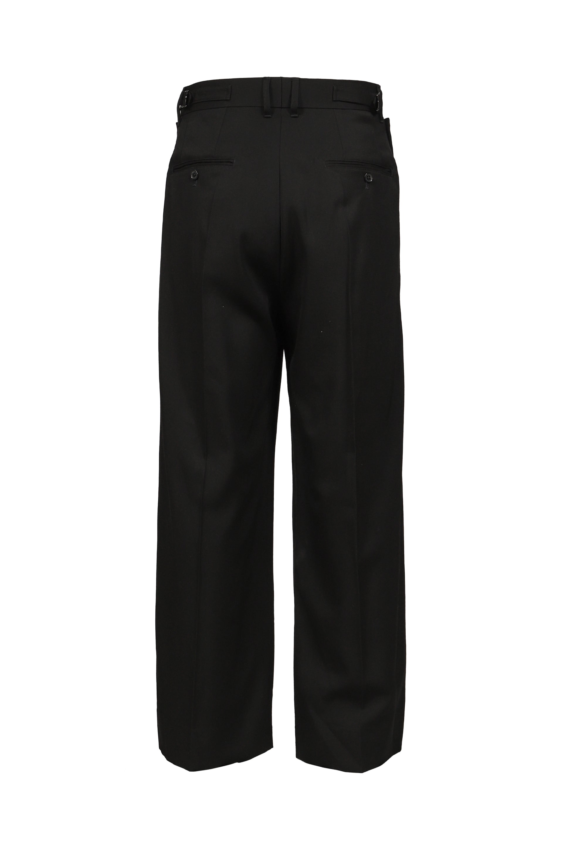 "BILLY" SAILOR SUPER WIDE SLACKS / BLK