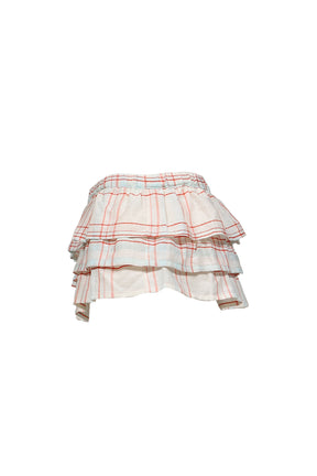 JARDIN CHECKS SHORTS / WHT