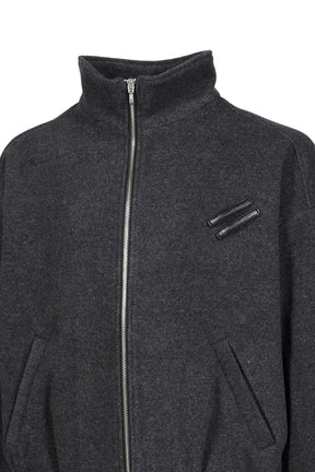 ALLIANCE BELTED WOOL JACKET / D. GRY