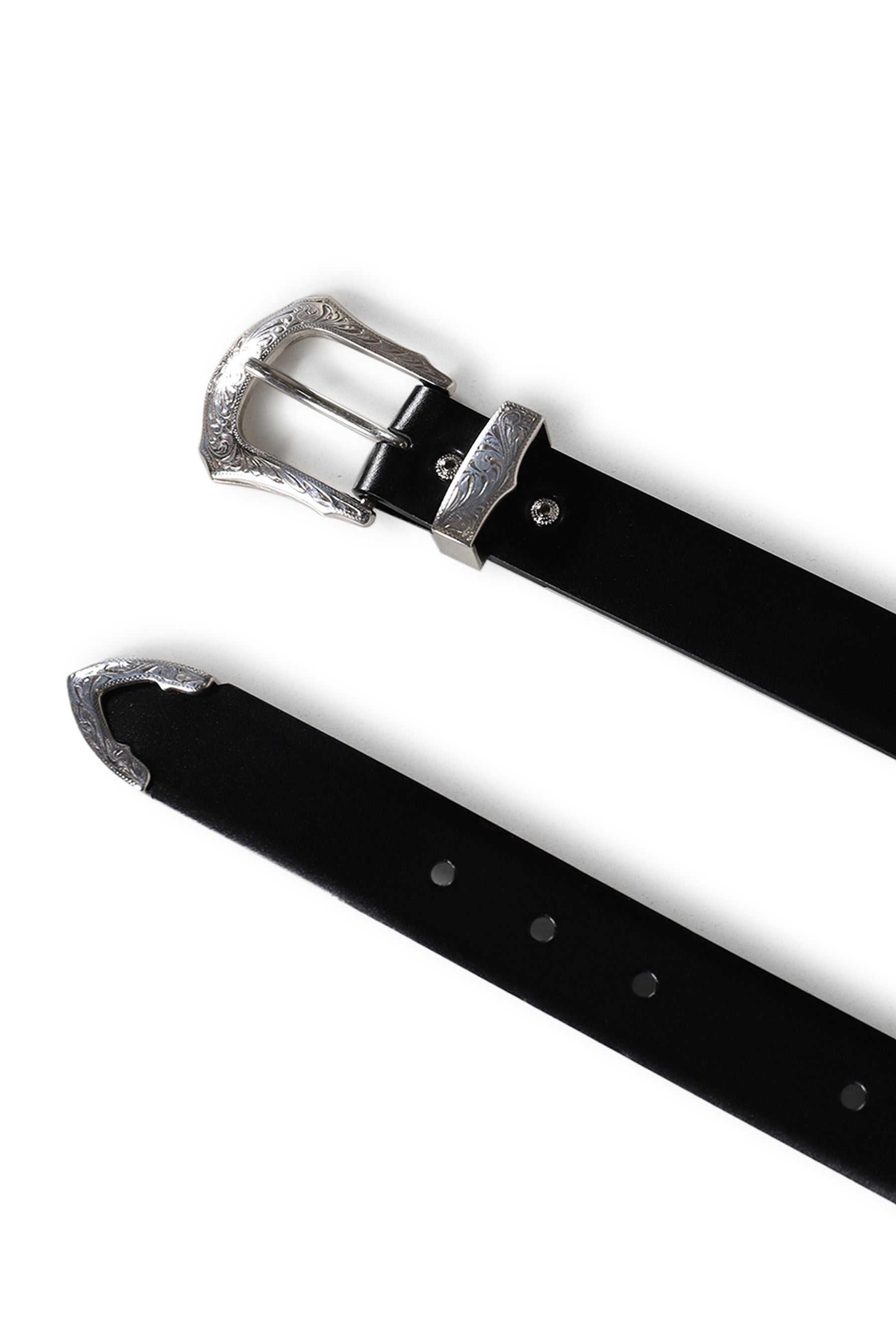 DOUBLE BUCKLE WIDE BELT / BLK
