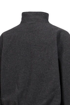 ALLIANCE BELTED WOOL JACKET / D. GRY