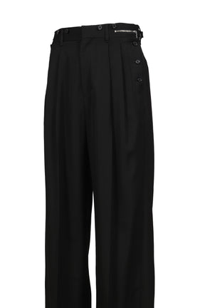 "BILLY" SAILOR SUPER WIDE SLACKS / BLK