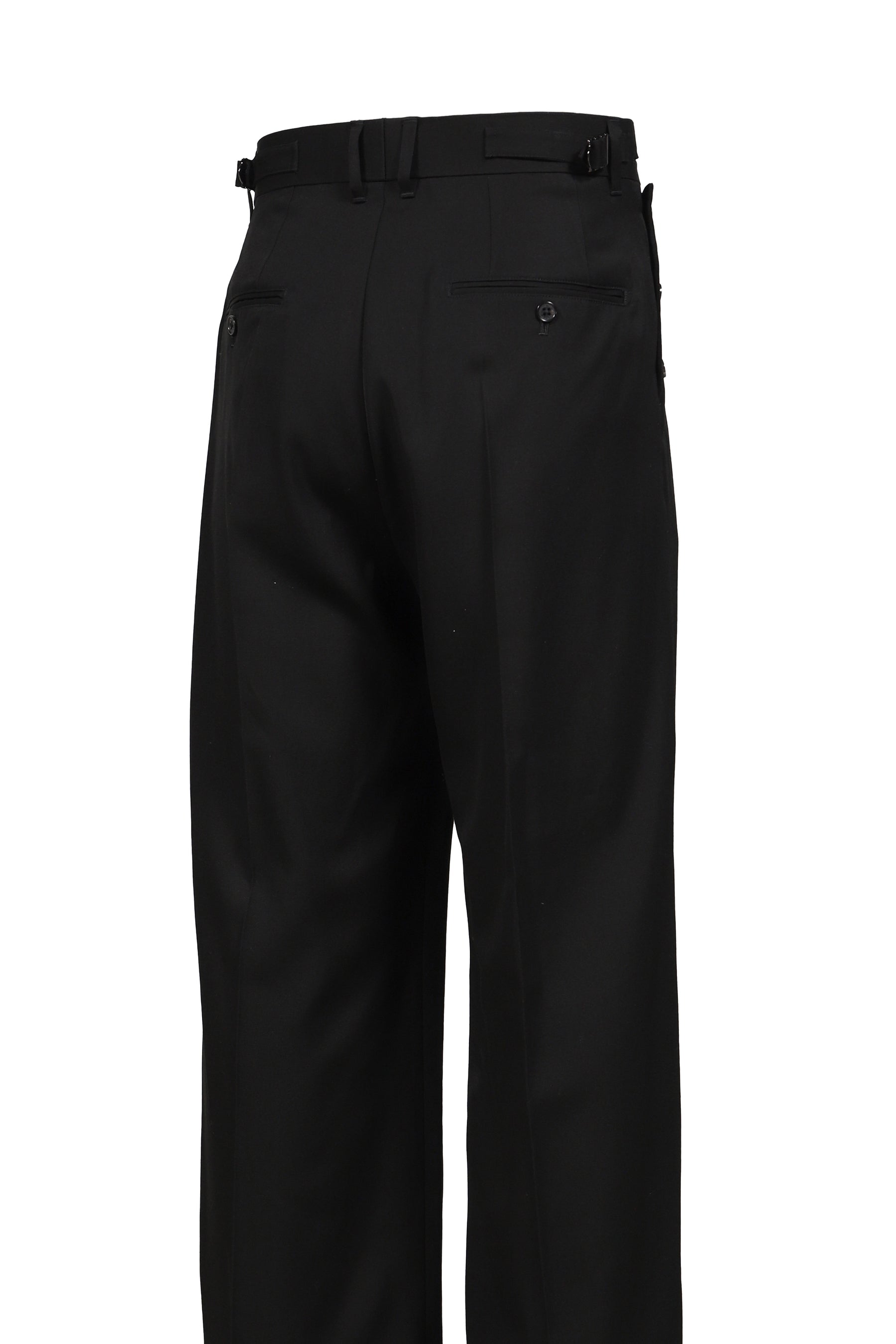 "BILLY" SAILOR SUPER WIDE SLACKS / BLK