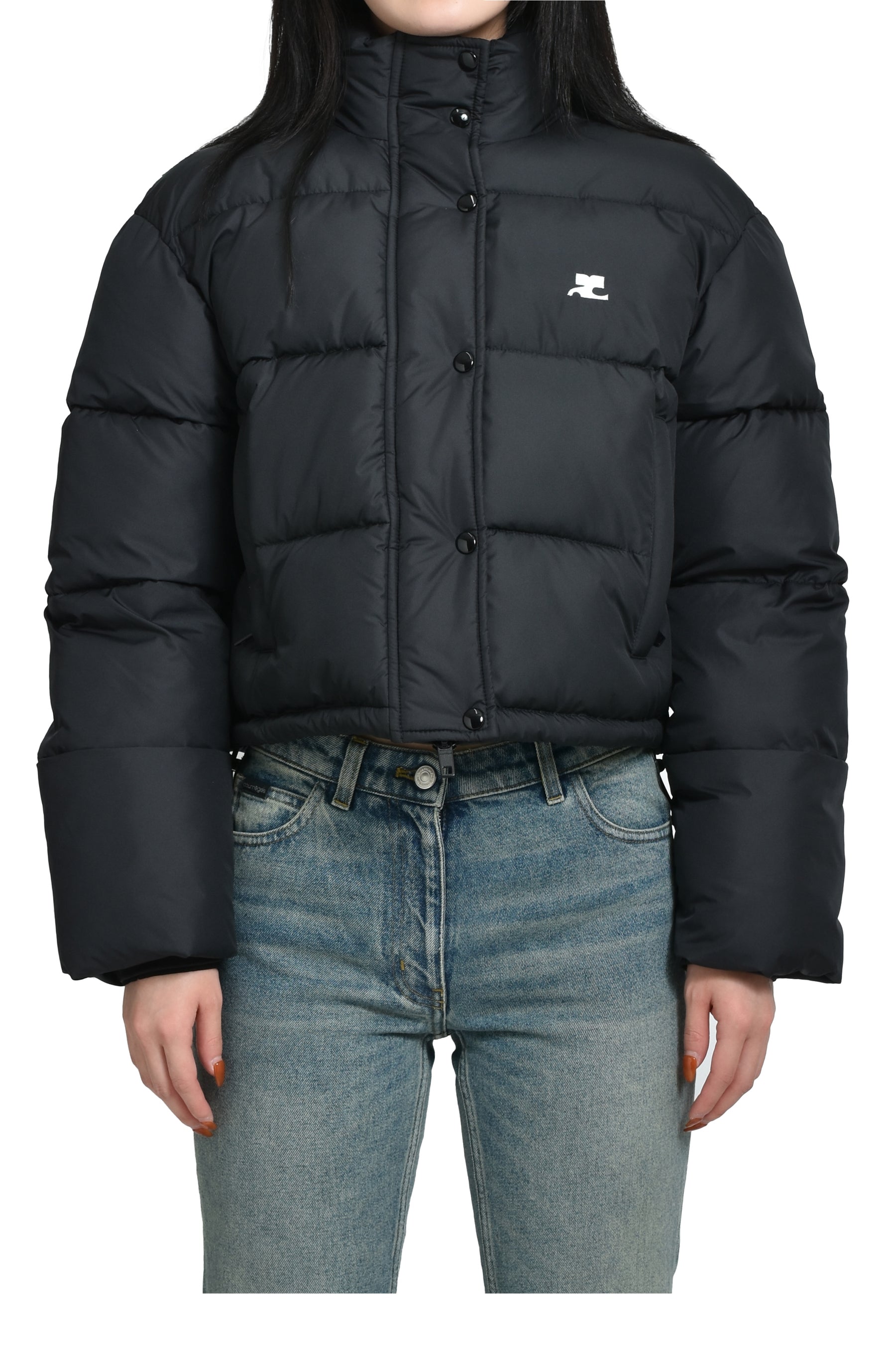 AC NYLON PUFFER JACKET / BLACK