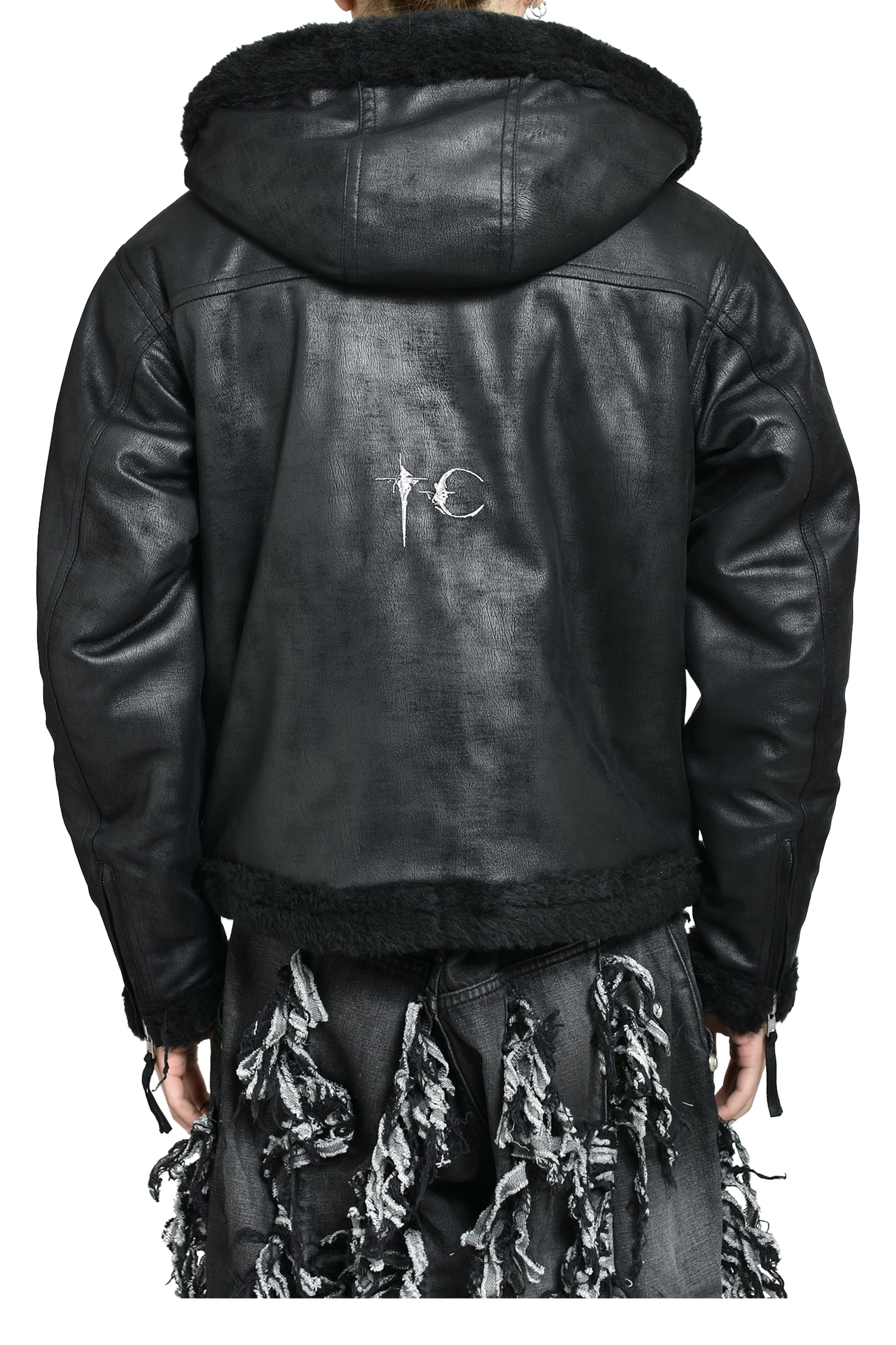 TC REVERSIBLE SHEARLING JACKET / BLK 