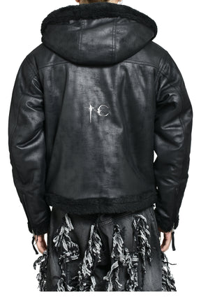 TC REVERSIBLE SHEARLING JACKET / BLK 