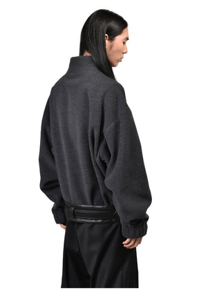 ALLIANCE BELTED WOOL JACKET / D. GRY
