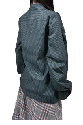 TWISTED CHECK SHIRT / GRN CHECKED