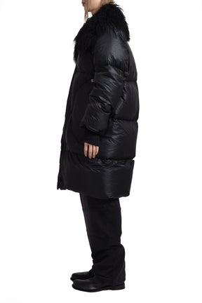 "ARROGANT" LONG DOWN JACKET / BLK