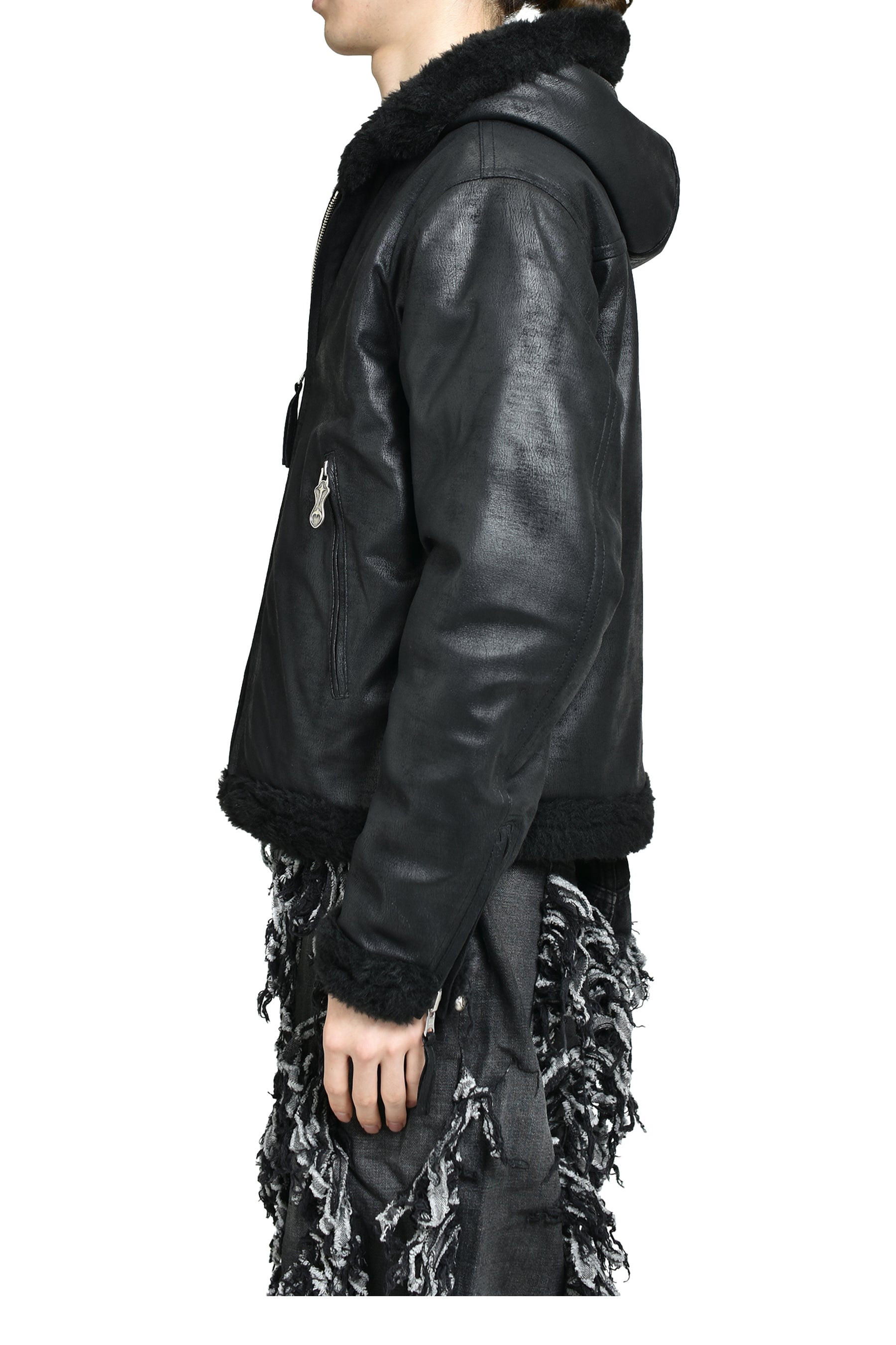 TC REVERSIBLE SHEARLING JACKET / BLK 