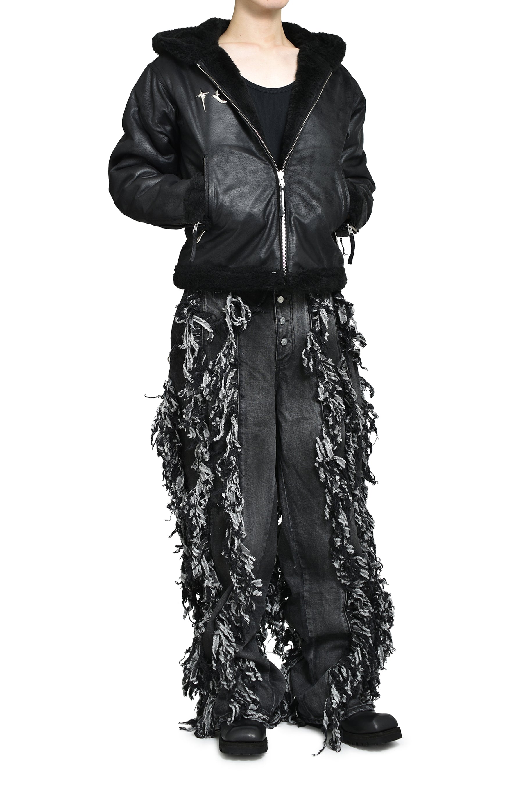 Thug Club サグクラブ FW25 TC REVERSIBLE SHEARLING JACKET / BLK