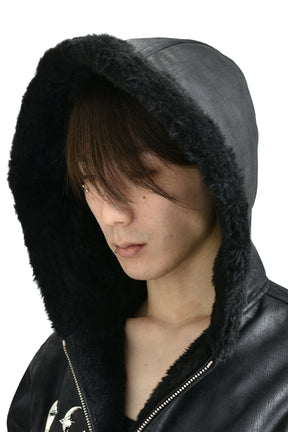 TC REVERSIBLE SHEARLING JACKET / BLK 