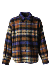 FLANNNEL CHECK SHIRT JACKET / BRW