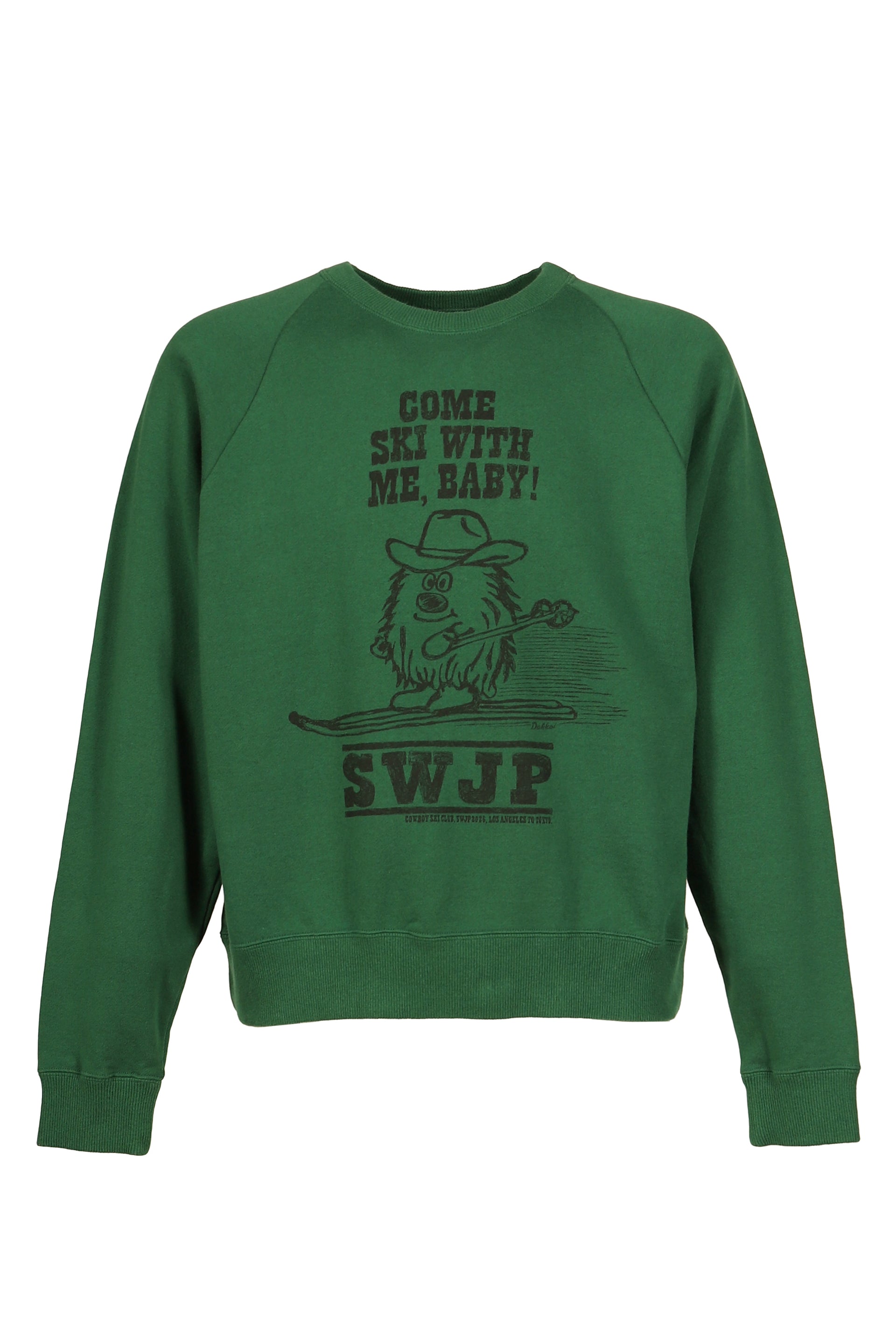 "MOSS BOY SKI" CREWNECK SWEATSHIRT / GRN