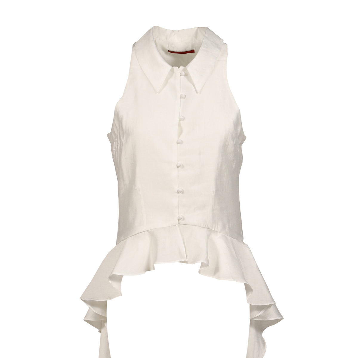 BOHEMSEO ボヘムソ SS26 HALTER RUFFLE SHIRT / WHT - NUBIAN ヌビアン