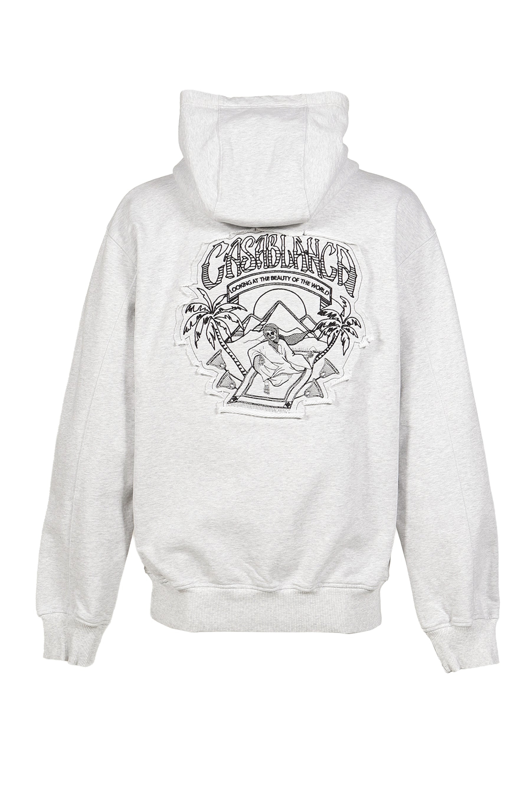 MAGIC CARPET APPLIQUE CLASSIC HOODIE / GREY