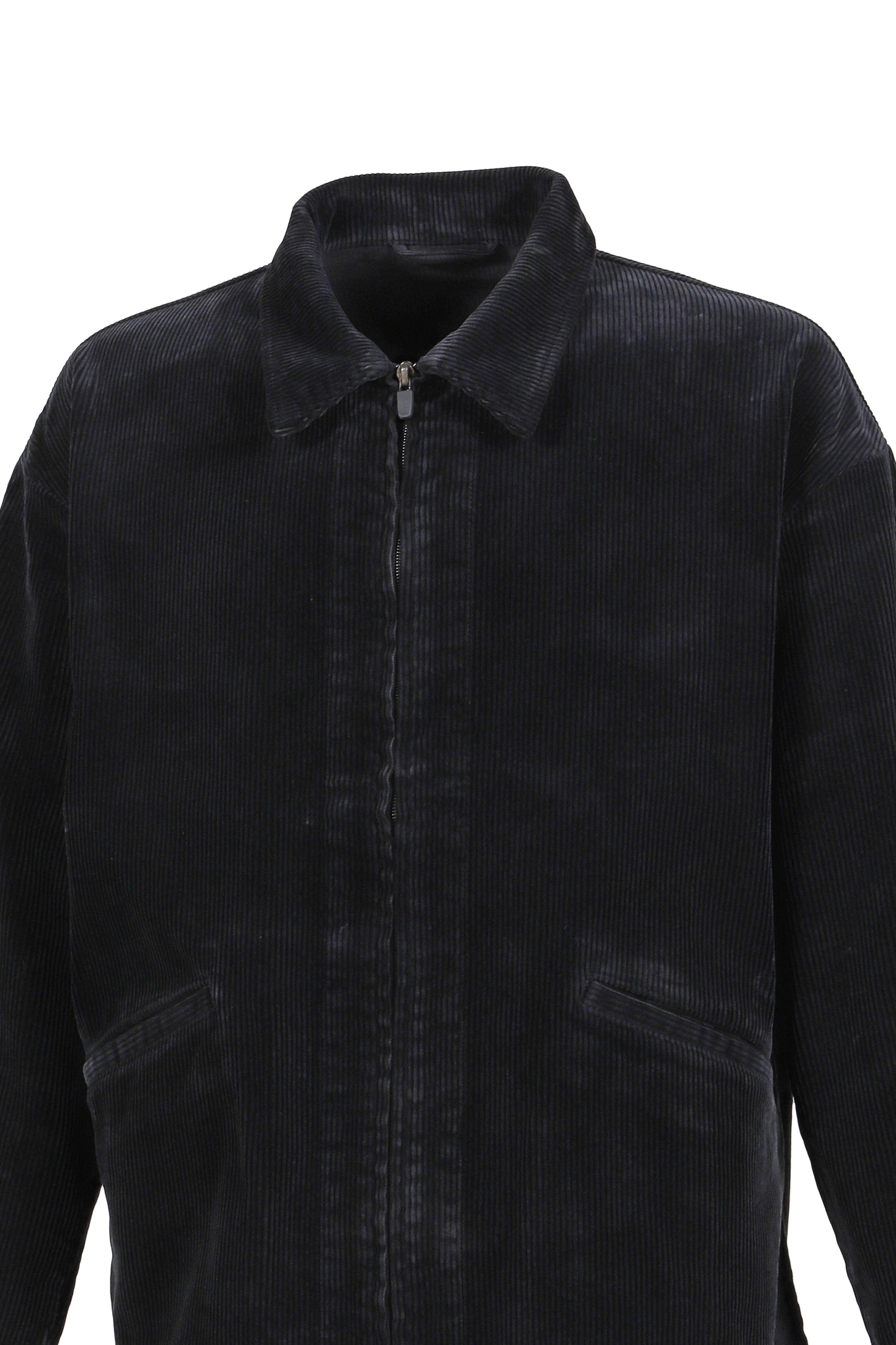 CORDUROY ZIP JACKET / BLACK 