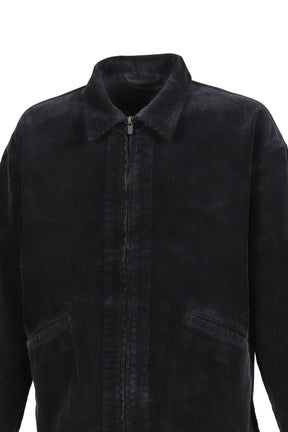 CORDUROY ZIP JACKET / BLACK 