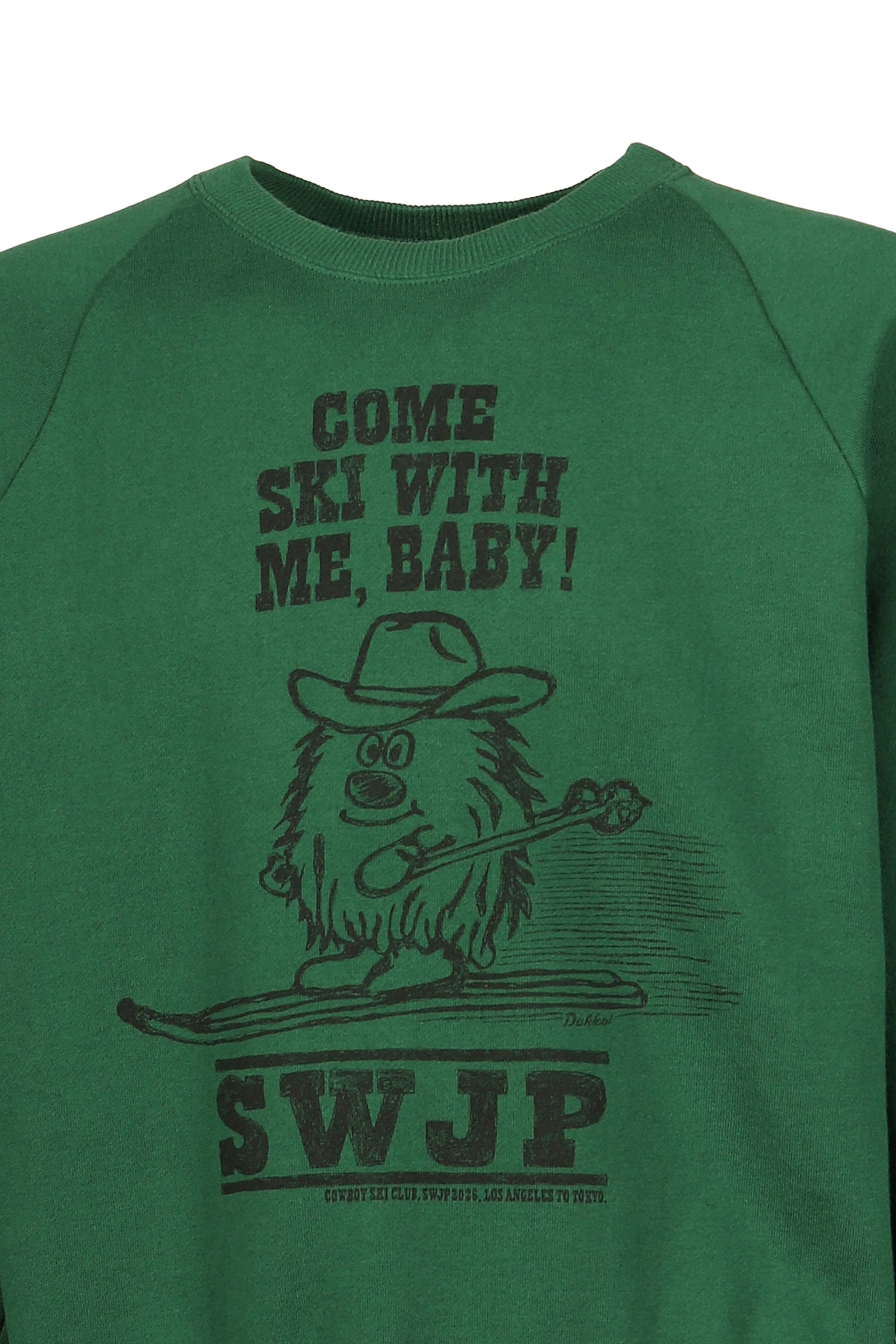 "MOSS BOY SKI" CREWNECK SWEATSHIRT / GRN