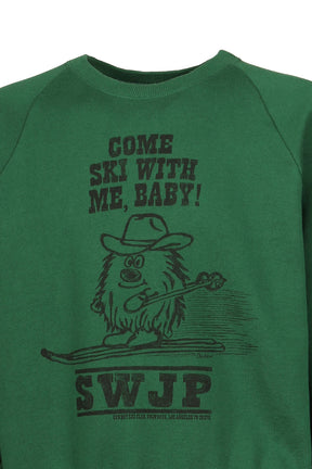 "MOSS BOY SKI" CREWNECK SWEATSHIRT / GRN
