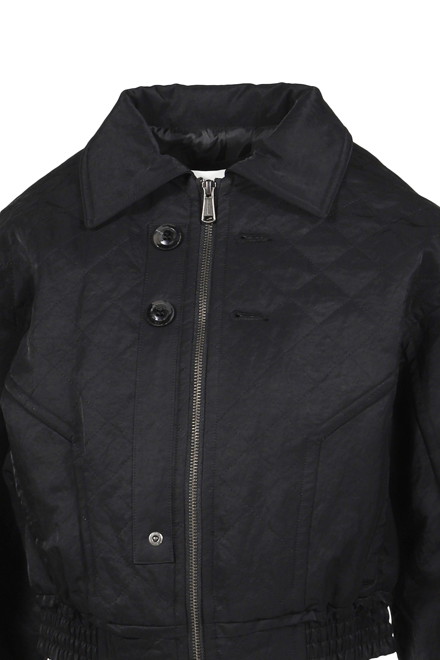 MATTY QUILTED BOMBER JACKET / BLK