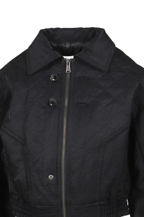 MATTY QUILTED BOMBER JACKET / BLK
